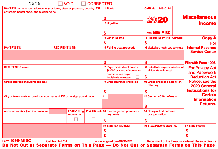 1099 MISC Tax Forms